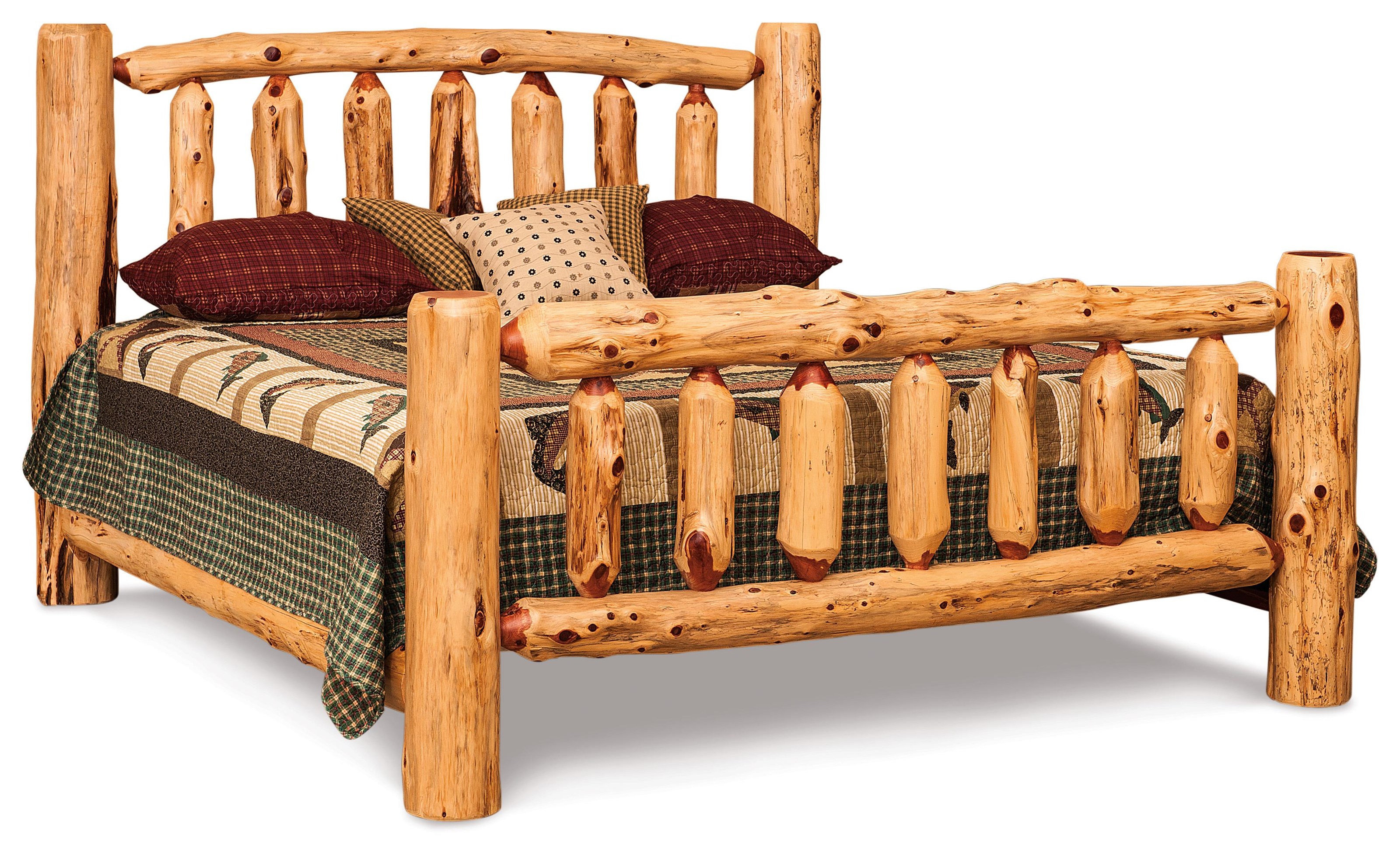 Fireside Log Furniture Log Bedroom King Log Bed | Wayside Furniture